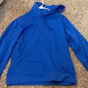 Nike Blue Pullover Hoodie with Swoosh